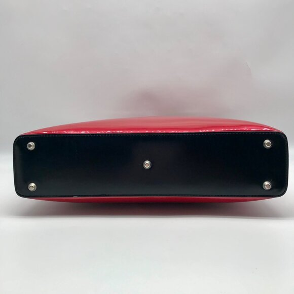 Beijo Red Patent Leather Briefcase Shoulder Bag - Picture 5 of 11